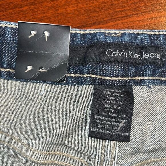 Calvin Klein flare leg blue jeans 12 NWT - Picture 4 of 7